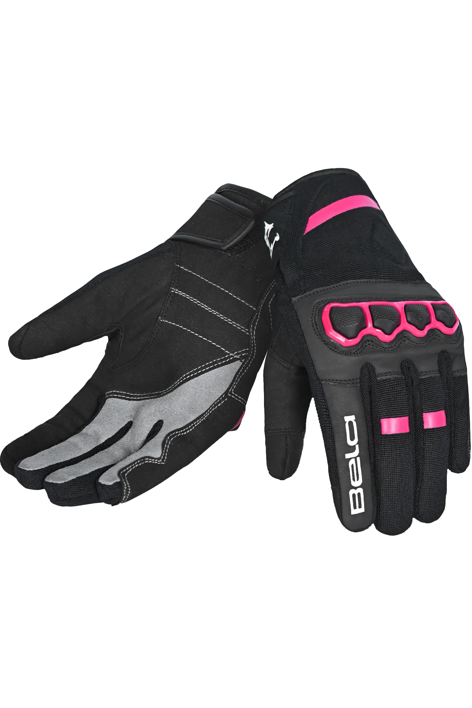 Bela Tracker Donna Guanti invernali da Moto Donna Nero/Rosa 