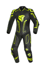 R-Tech rising star Kangaroo Mix Tuta Moto Pelle Racing Intera Nero/Giallo 