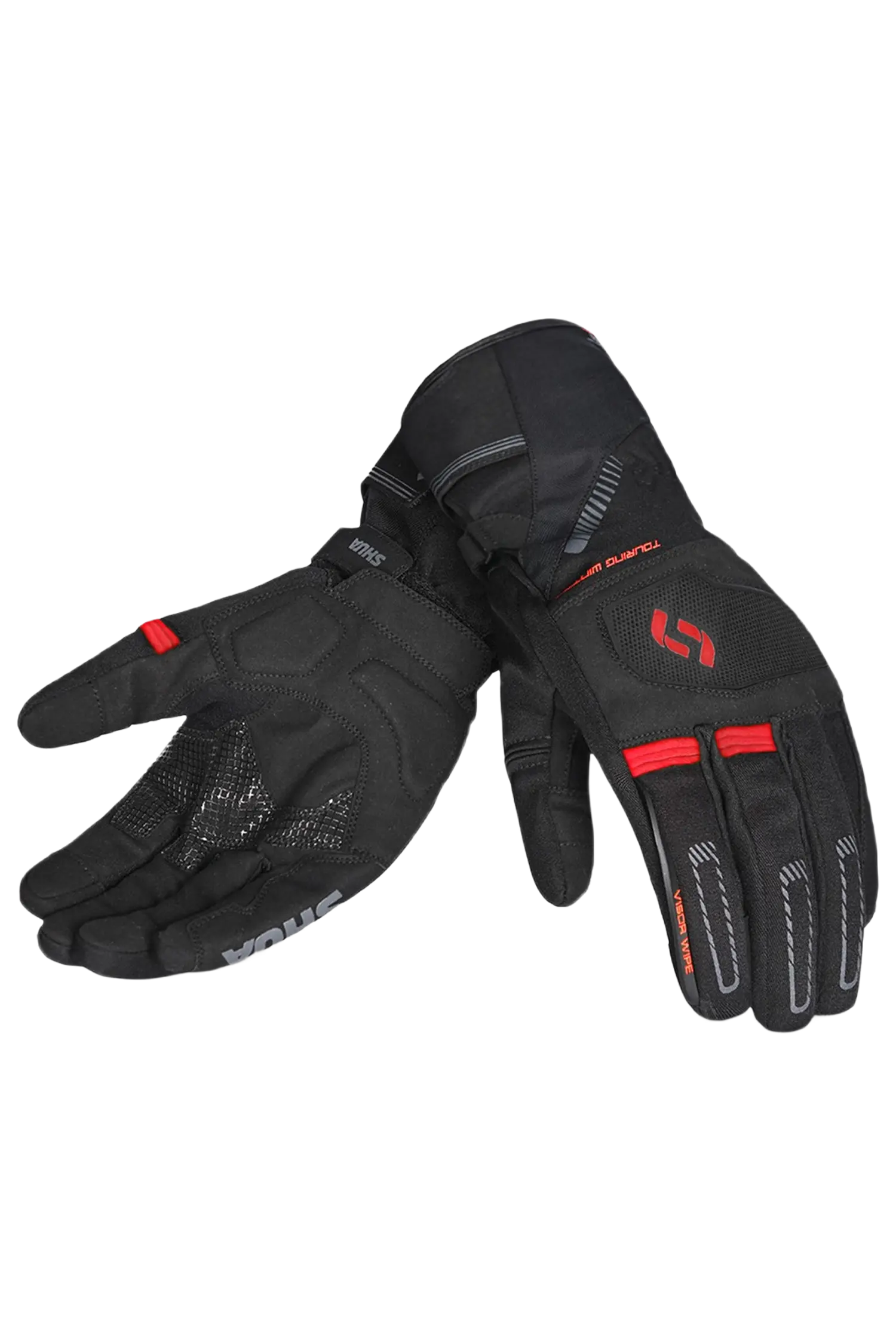 SHUA Snow Seal Winter Glove Nero Rosso 