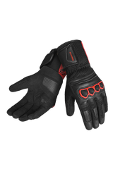 Bela Twix Men Guanti Moto Nero Rosso 