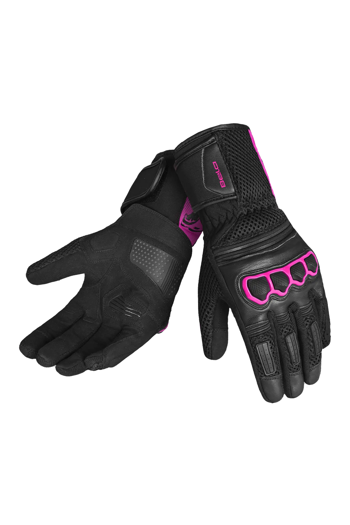 Bela Twix Donna Guanti Moto Nero Rosa 