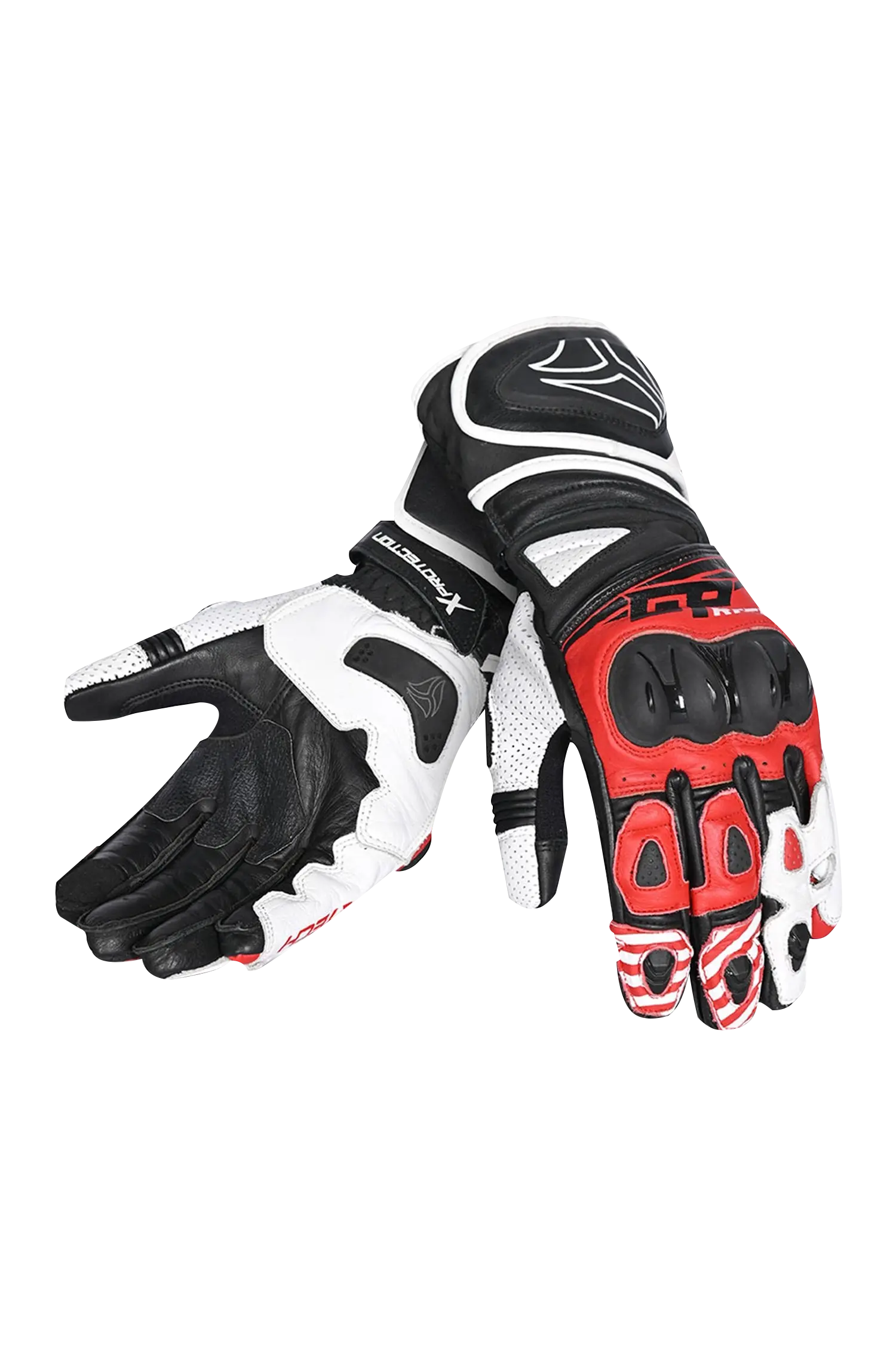 R-tech GP Racing  Guanti da corsa da uomo NERO/ROSSO 