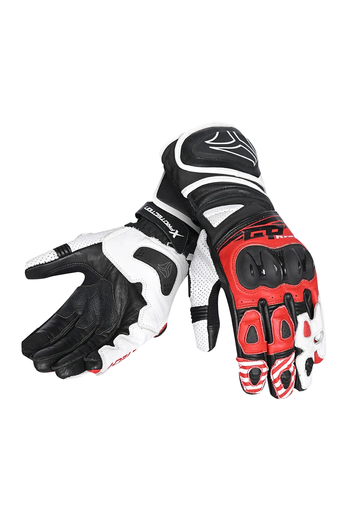 R-tech GP Racing  Guanti da corsa da uomo NERO/ROSSO 