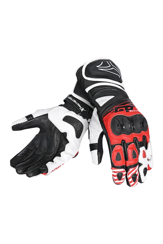 R-tech GP Racing  Guanti da corsa da uomo NERO/ROSSO 