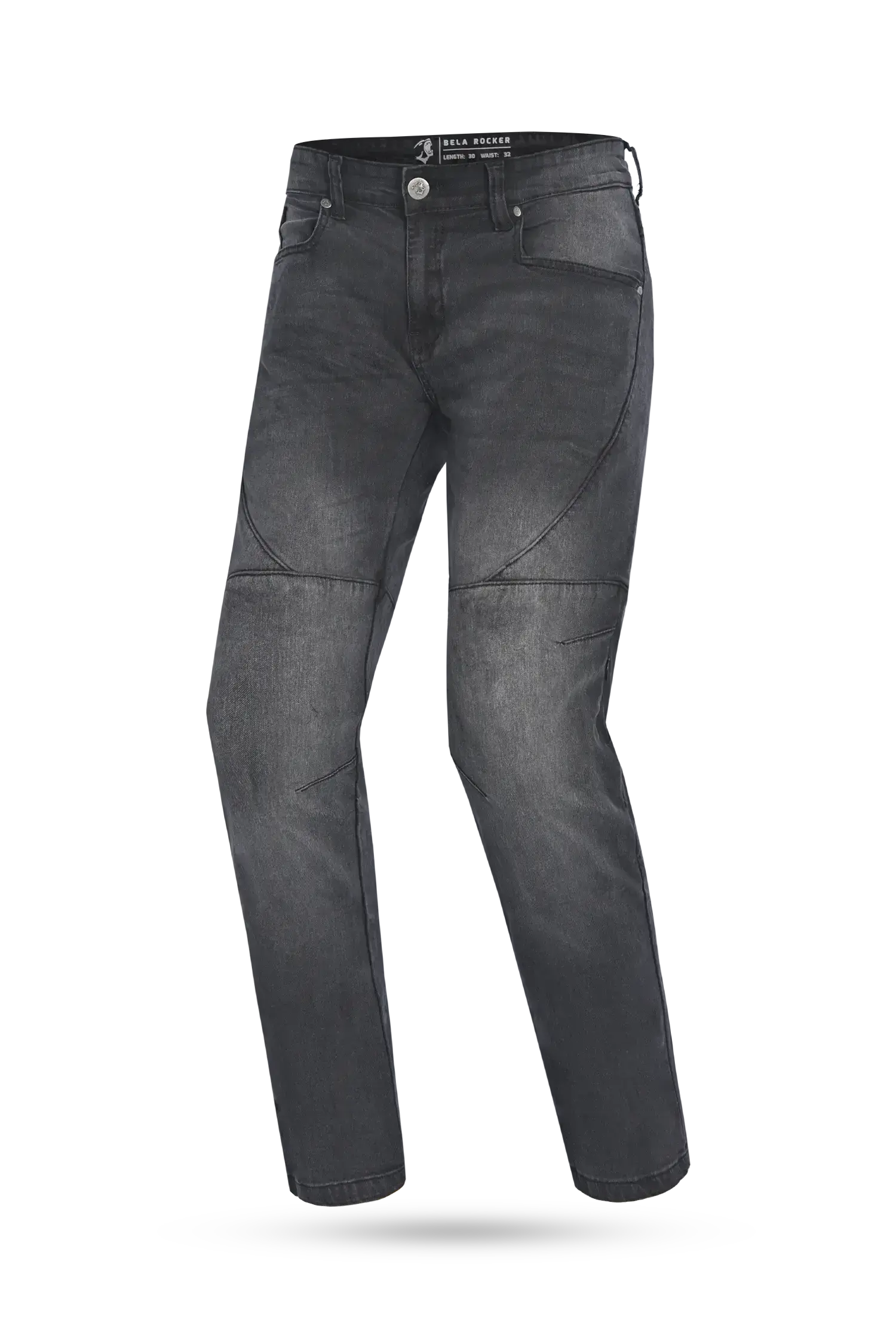 BELA Pantalon Rocker 30L Inseam Denim Jeans CE Nero 