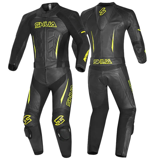 Shua Infinity Tuta Moto 2 pezzi Nero/Giallo 