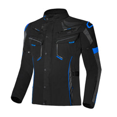 R-TECH KNIGHT RIDER GIACCA MOTO 3 IN 1 UOMO TESSUTO LUNGA NERO ANTRACITE BLU 
