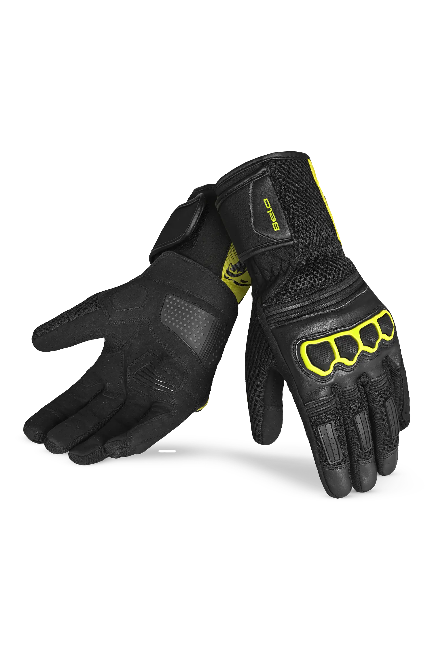 Bela Twix Donna Guanti Moto Nero Giallo 