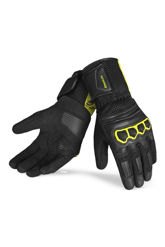 Bela Twix Donna Guanti Moto Nero Giallo 