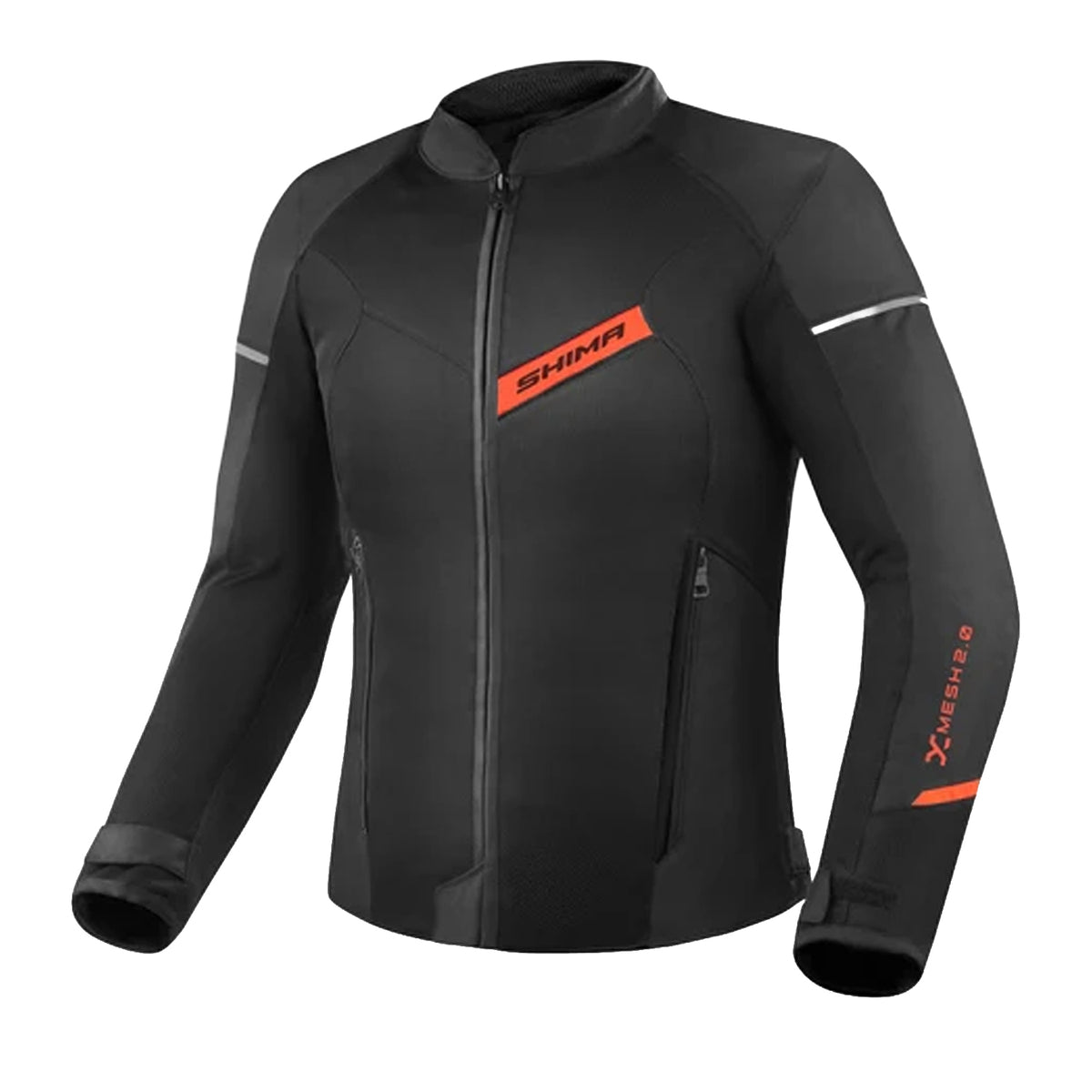 SHIMA X-MESH 2.0 GIACCA DA MOTO UOMO NERO ROSSO 