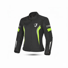 BELA BRADLEY GIACCA MOTO DA DONNA NERO GIALLO FLUO