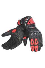 Bela Rocket Long Rosso/Nero Guanto moto da corsa 