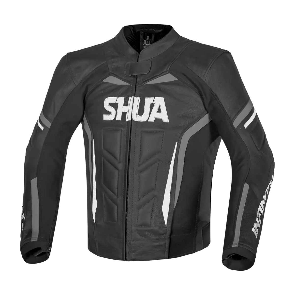 SHUA INFINITY CHAQUETA DE MOTO PIEL NEGRO ANTHRA