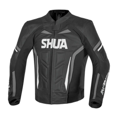 SHUA INFINITY CHAQUETA DE MOTO PIEL NEGRO ANTHRA