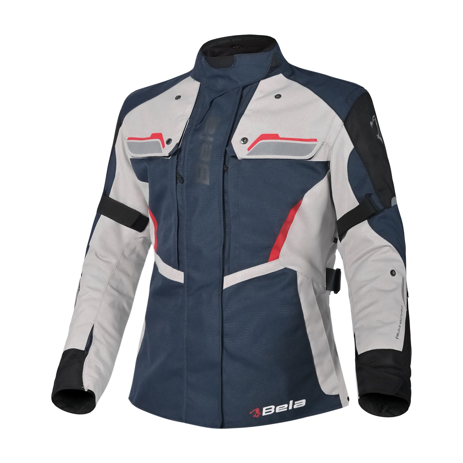 BELA HURRICANE 3 IN 1 MUJER MOTO CHAQUETA AZUL HIELO ROJO 