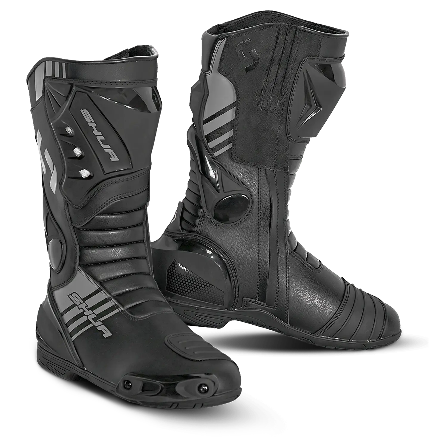 Shua Super Tech Stivali da moto da corsa /Pista Nero 