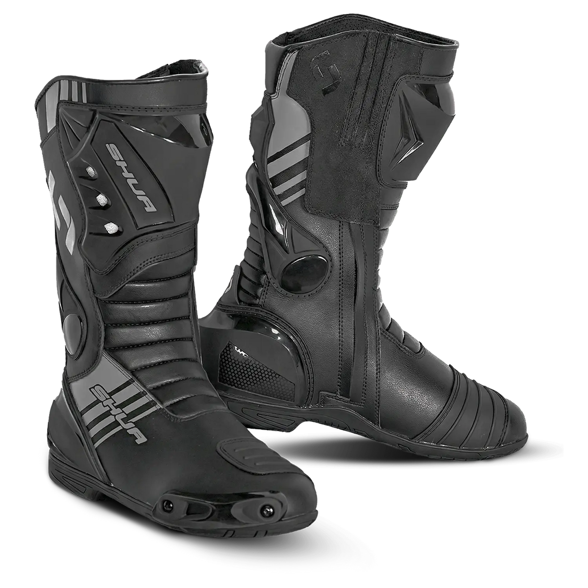 Shua Super Tech Stivali da moto da corsa /Pista Nero 