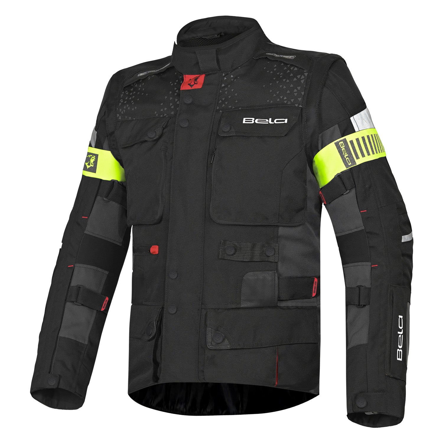 BELA CROSSROAD EXTREME WP GIACCA MOTO UOMO NERO ANTRACITE ROSSO 