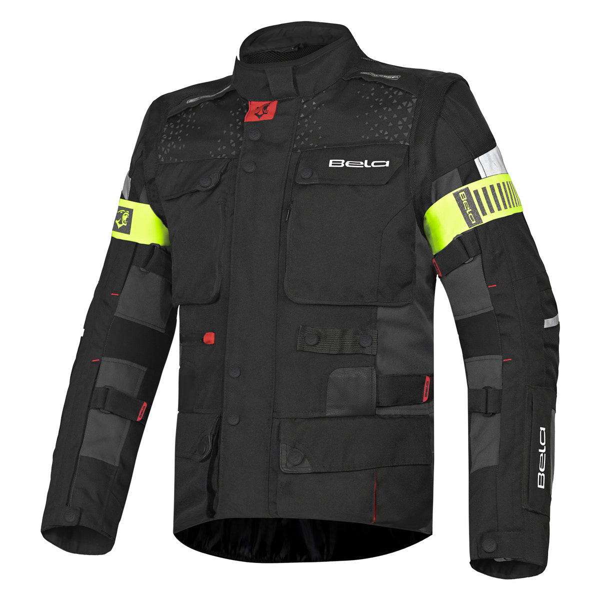 BELA CROSSROAD EXTREME WP GIACCA MOTO UOMO NERO ANTRACITE ROSSO 