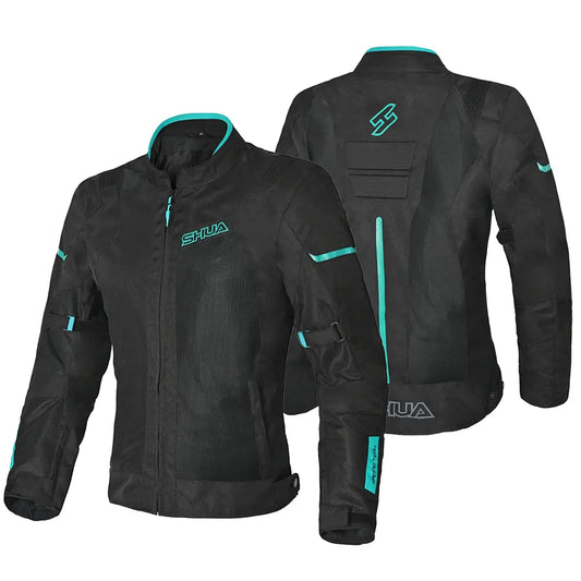 SHUA - GIACCA IN TESSUTO GRAVITY LITE NERO/TERQUISE donna Estivo traforato 