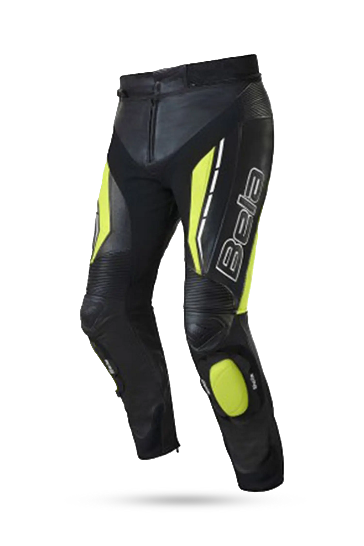 Bela Rocket Nero Giallo UOMO Pantalone (Pelle Di Canguro Mix) 