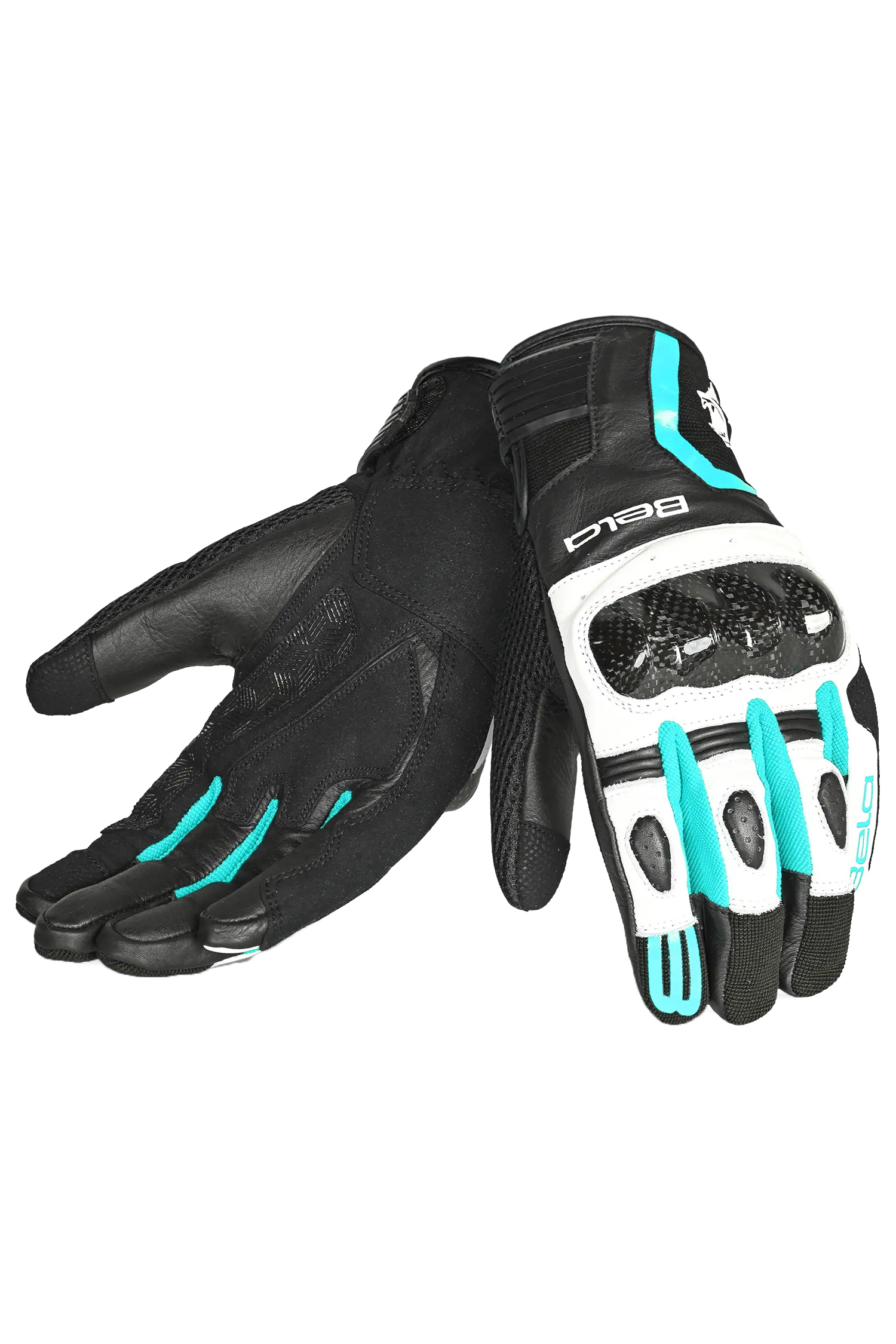 Bela Air Flow Donna Guanti moto estivi Nero / Terquise 