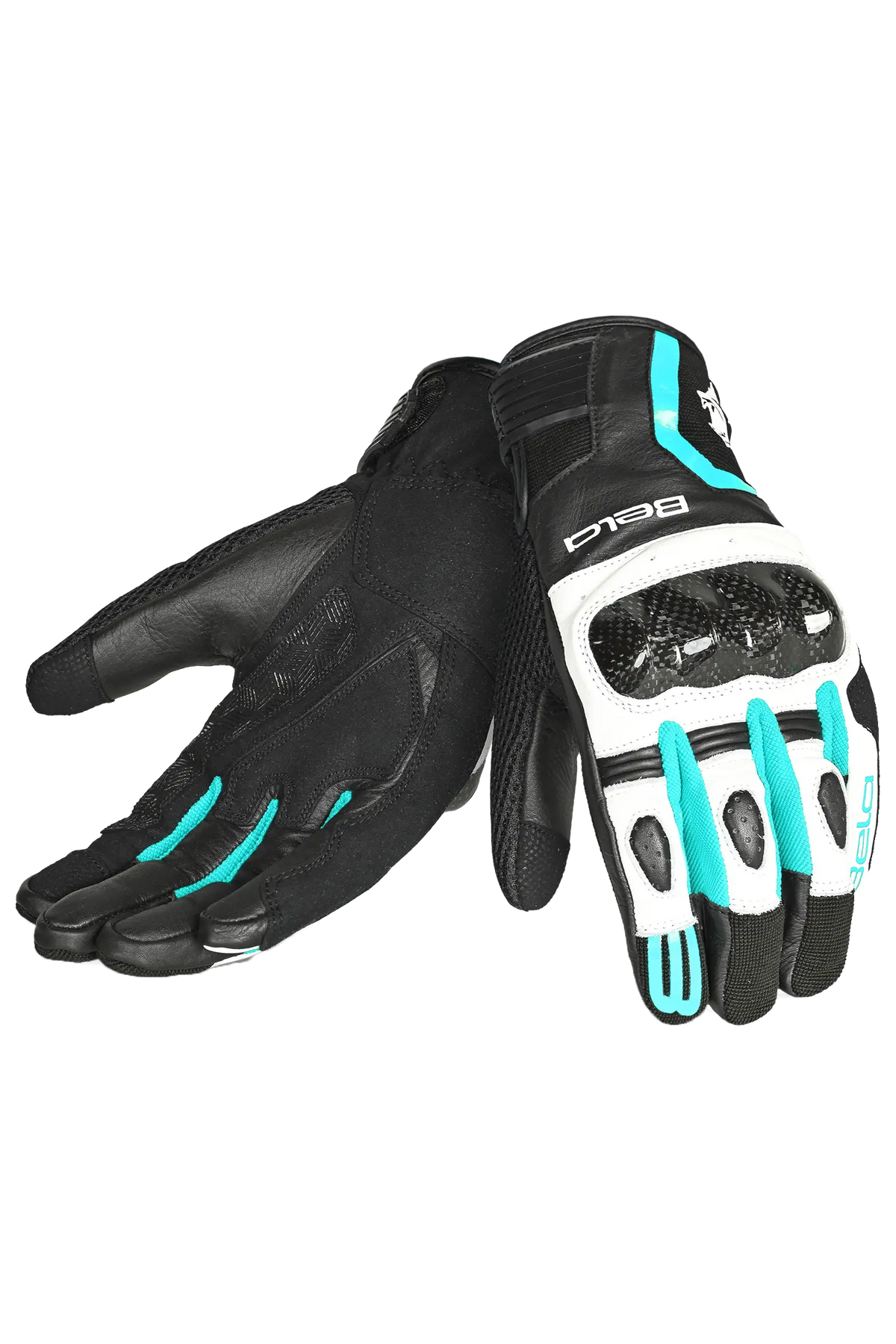 Bela Air Flow Donna Guanti moto estivi Nero / Terquise 