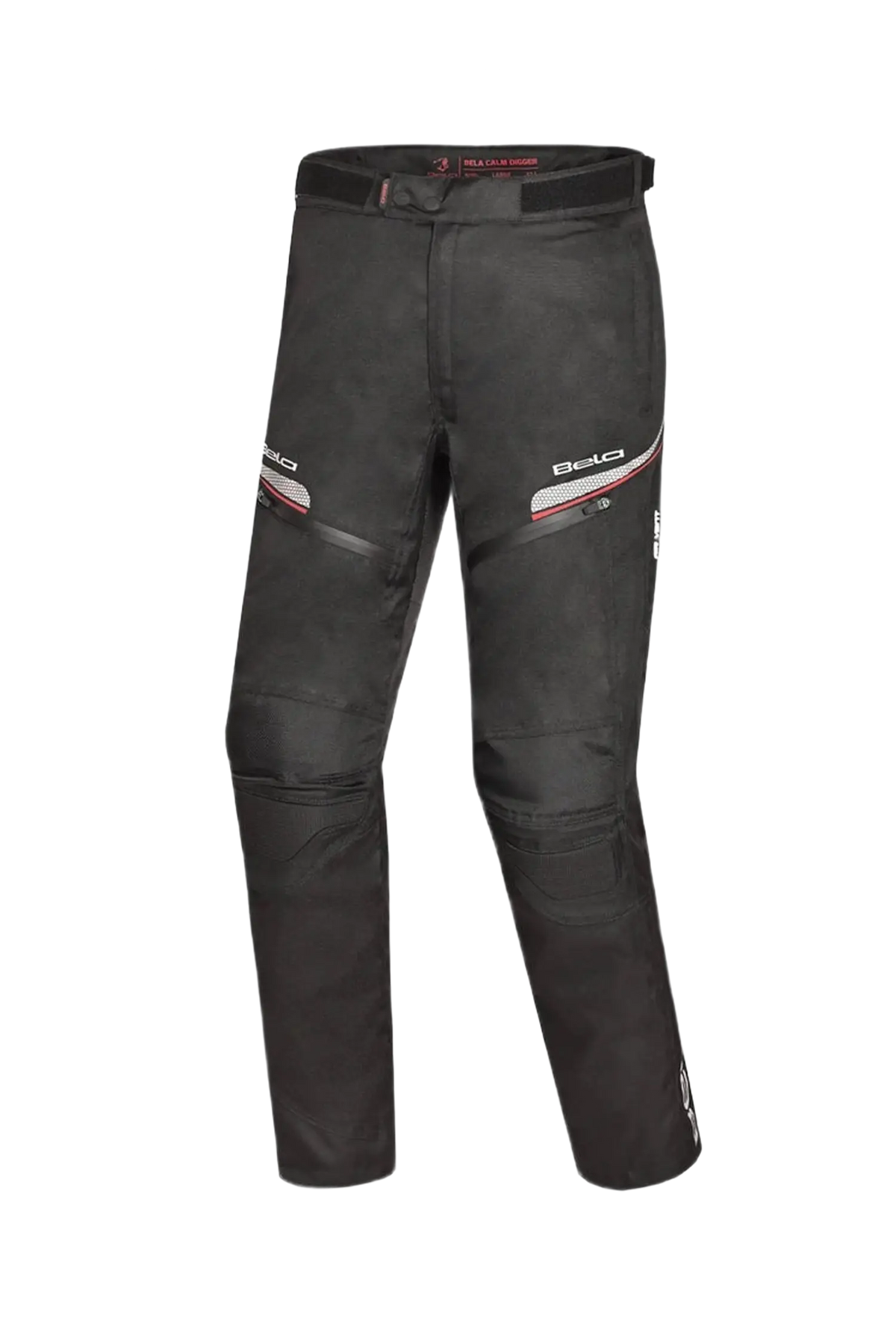 BELA - Pantaloni Calm Digger 30L in tessuto nero/rosso 