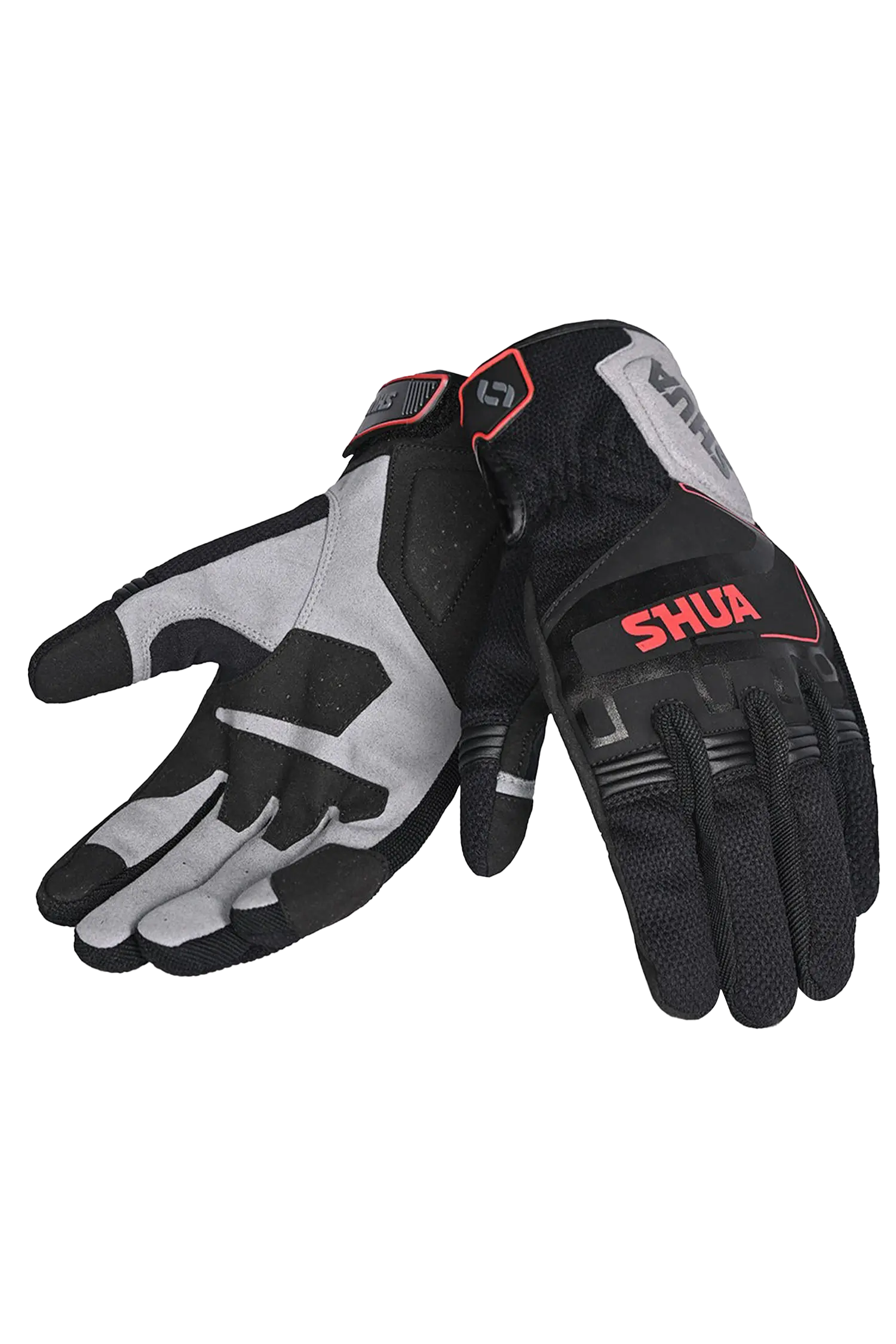 Shua - Sea Breeze Guantes Nero/Grigio/Rosso 