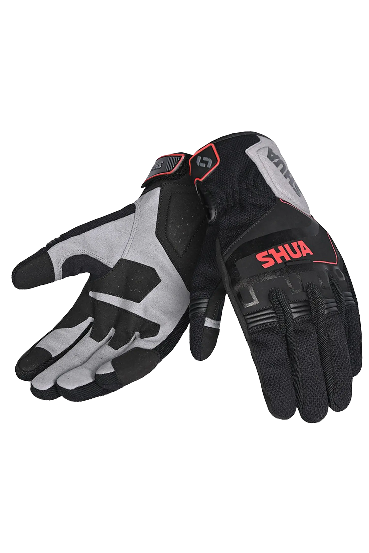 Shua - Sea Breeze Guantes Nero/Grigio/Rosso 