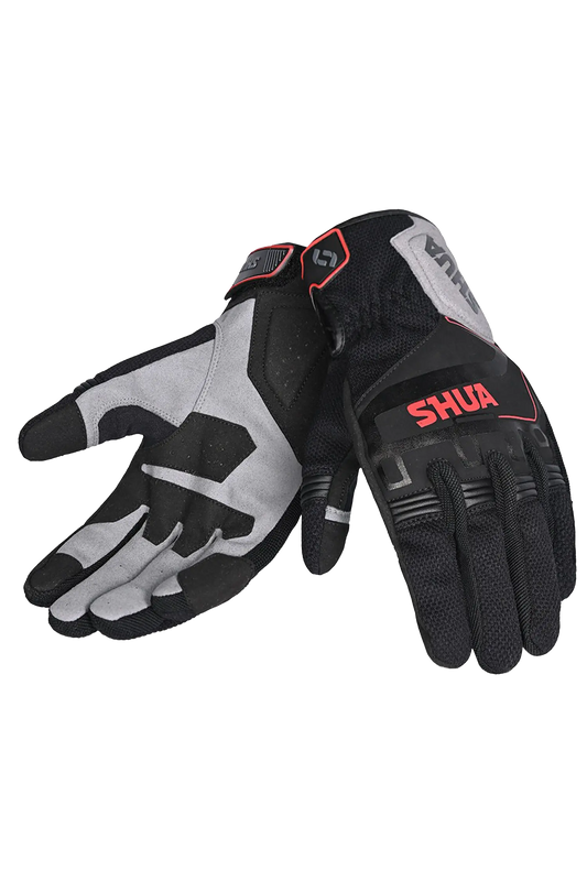 Shua - Sea Breeze Guantes Nero/Grigio/Rosso 