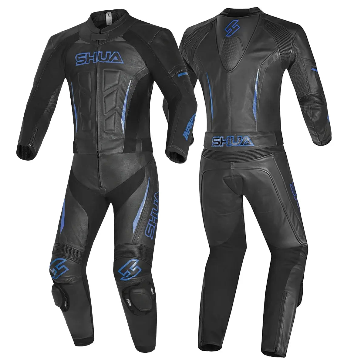Shua Infinity Tuta Moto 2 pezzi Nero/Blu 