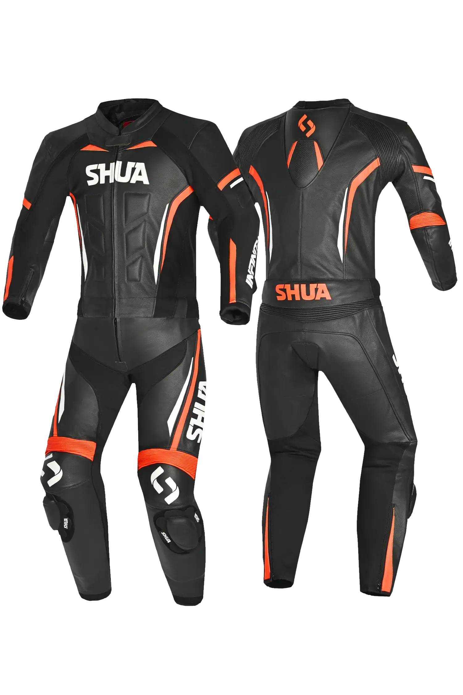 Shua Infinity Nero Arancia 2PC Tute da Moto in Pelle Uomo overview