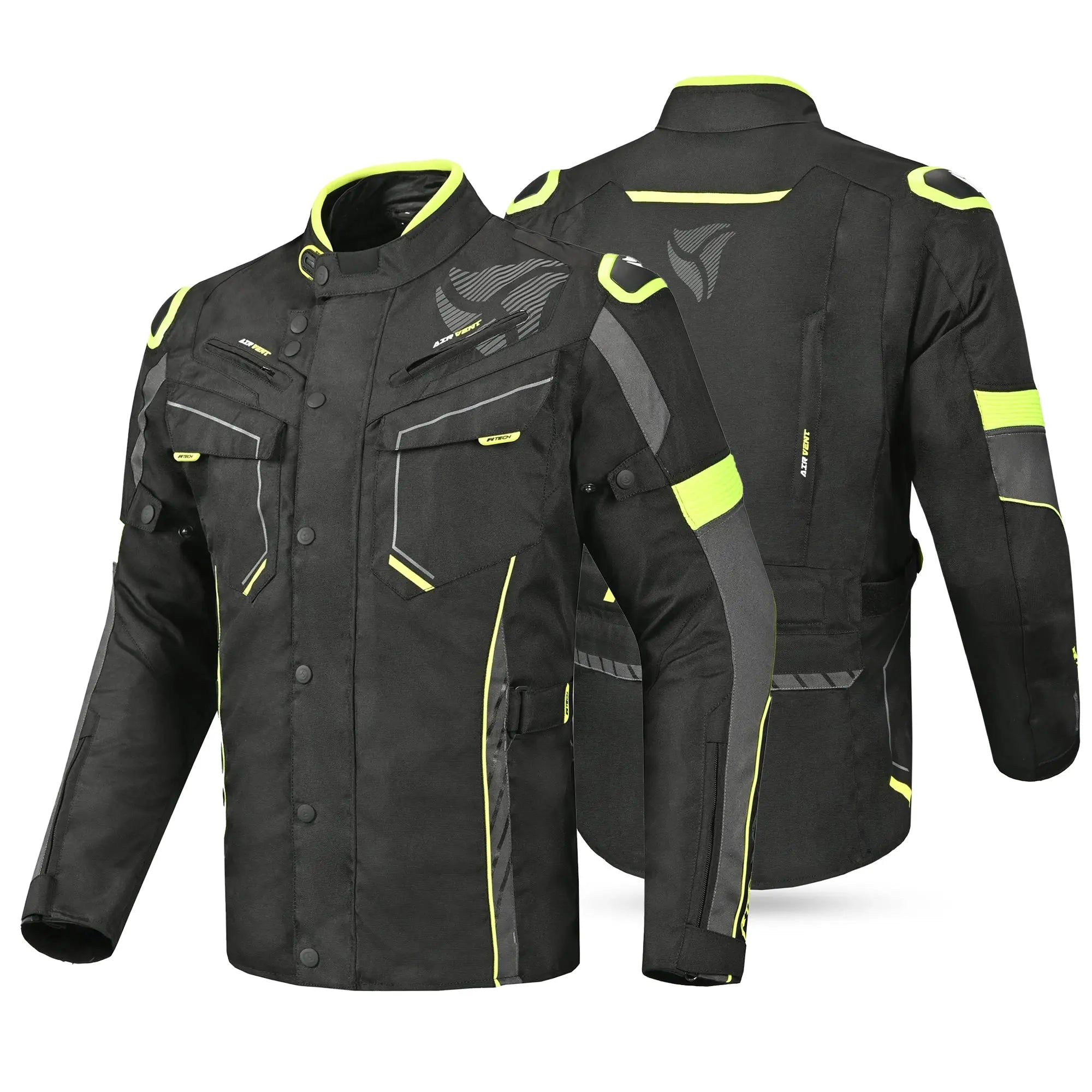 R-Tech Knight Rider Long Tre strati - Nero/Antracita/Giallo Flu 