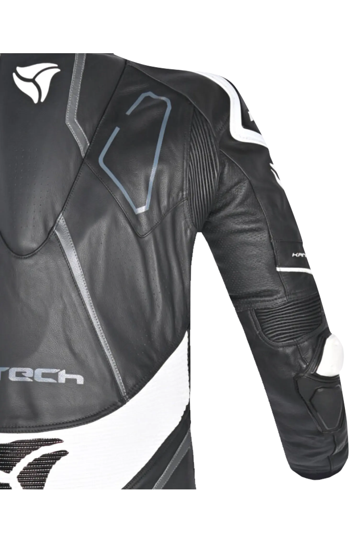 R-Tech Rising Star Kangaroo Mix Tuta Moto Intera Nero/Bianco 