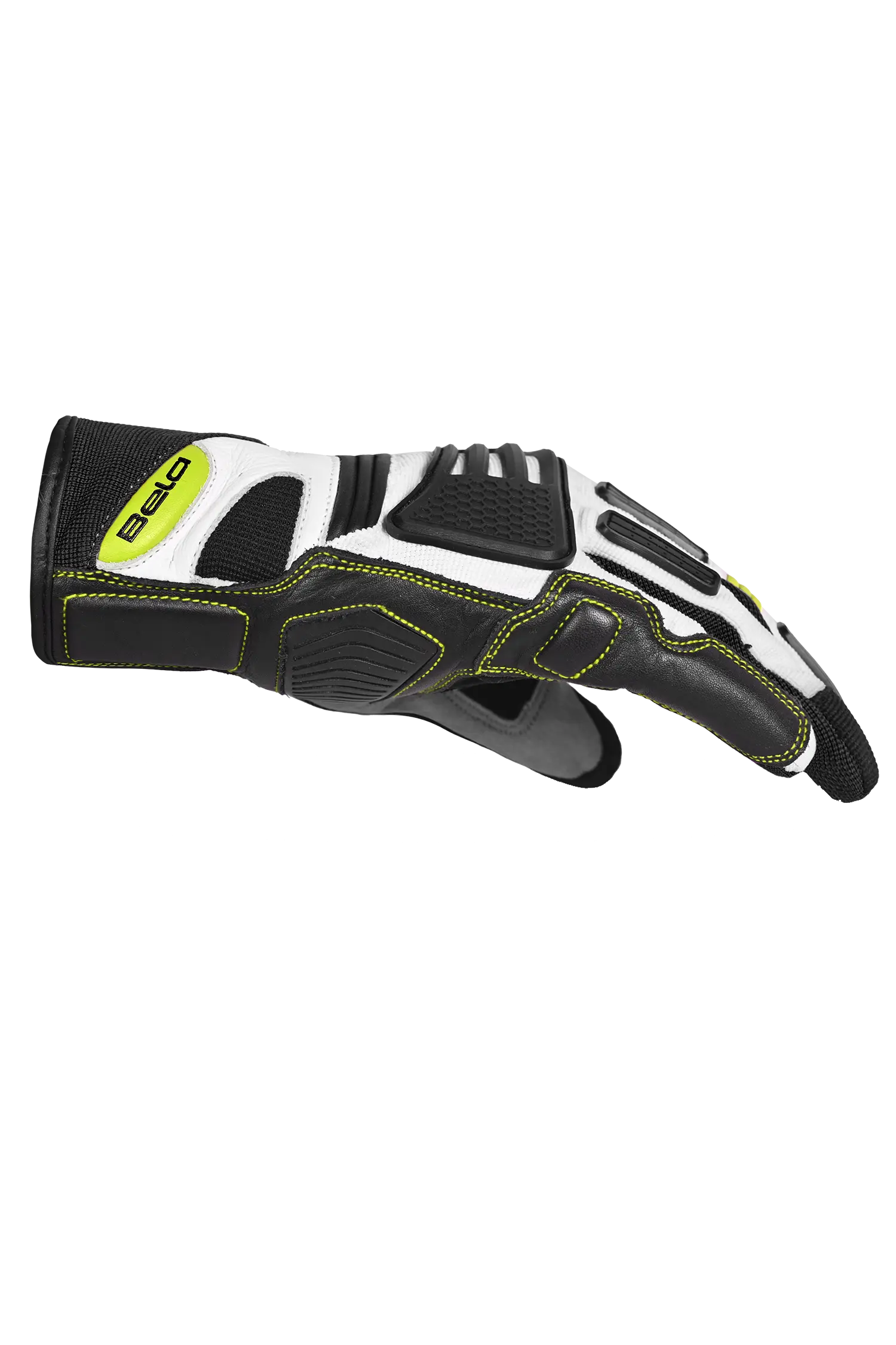 Bela Arizon Guanti Estivi Nero / Bianco / Giallo Fluo 