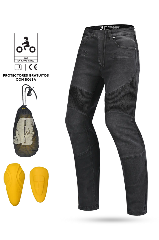 BELA trophy di Kevlar 34L cucitura interna Pantaloni Nero 
