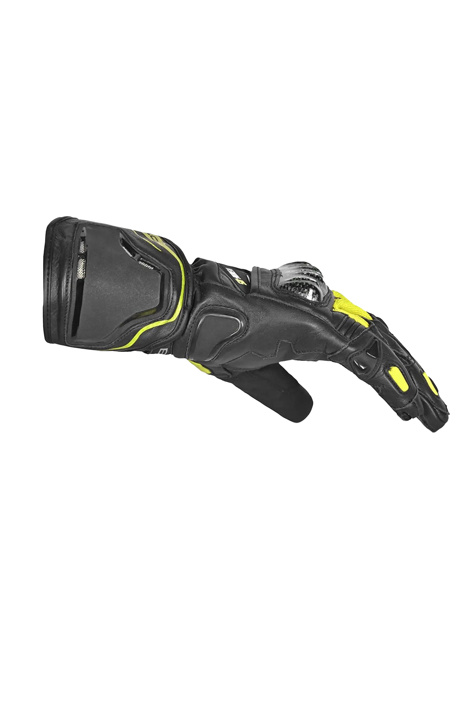 BELA Venom RS Guanti da corsa da Donna- Neri / Giallo Fluorescente 