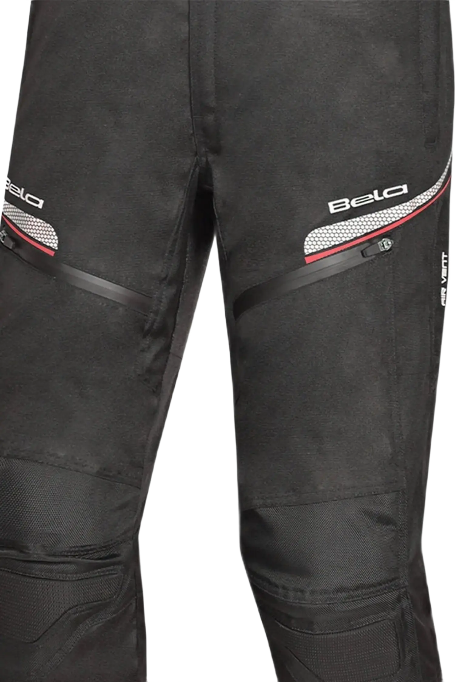 BELA - Pantaloni Calm Digger 30L in tessuto nero/rosso 