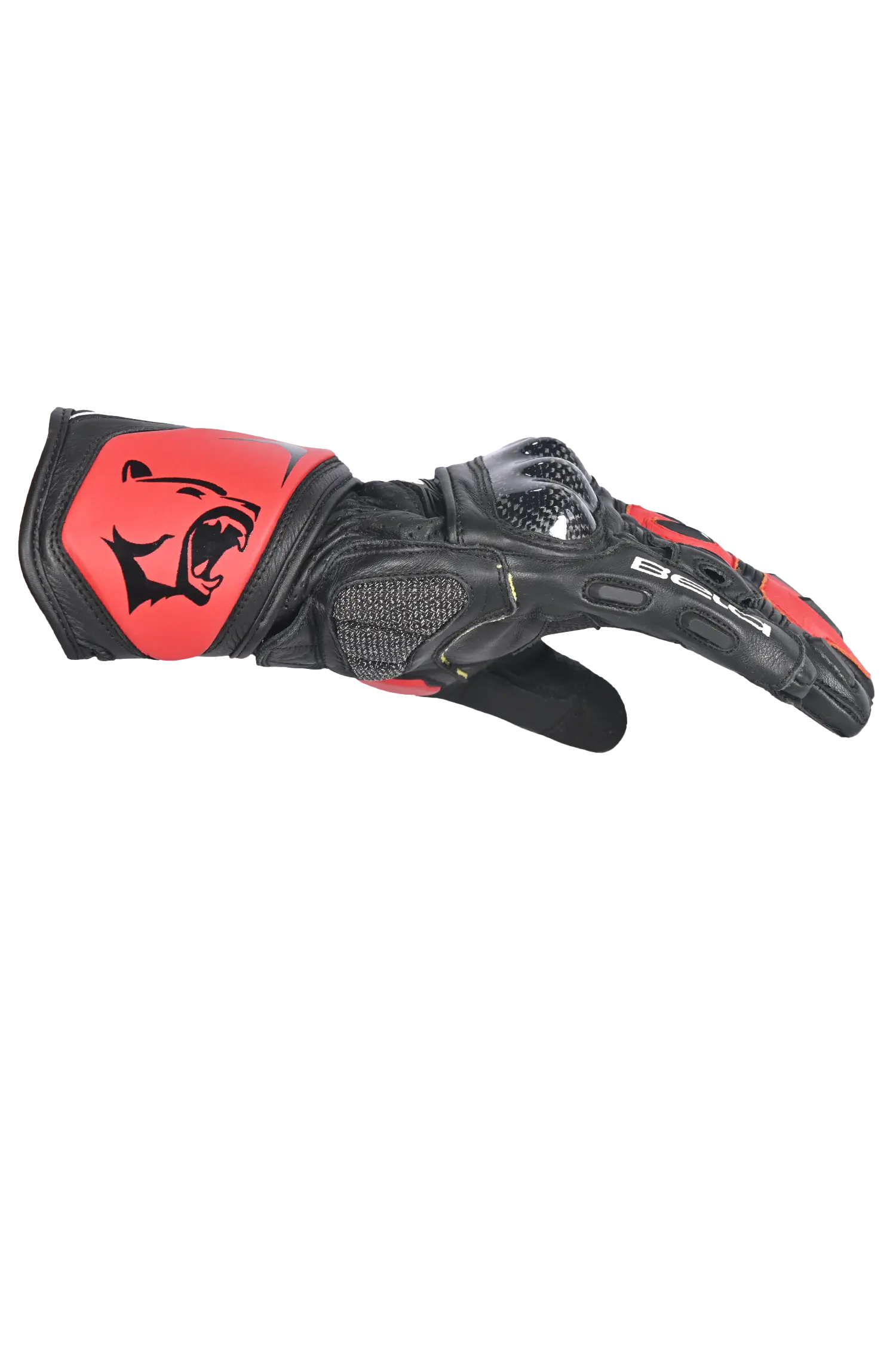 Bela Rocket Long Rosso/Nero Guanto moto da corsa 
