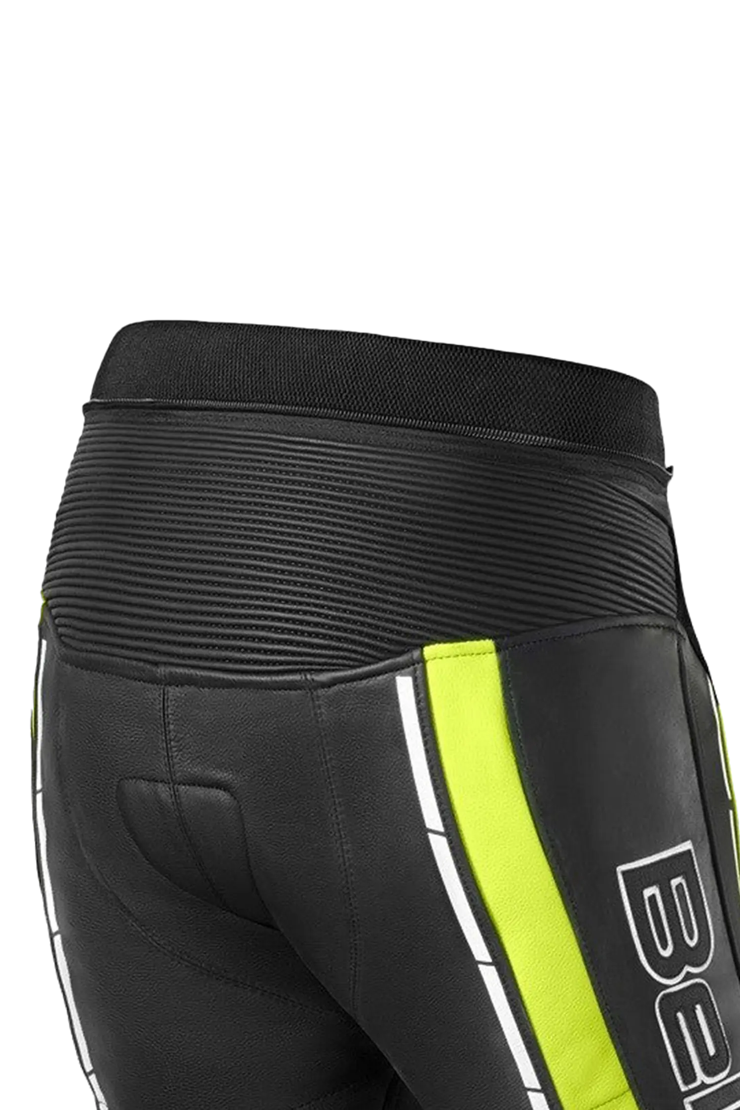 Bela Rocket Nero Giallo UOMO Pantalone (Pelle Di Canguro Mix) 