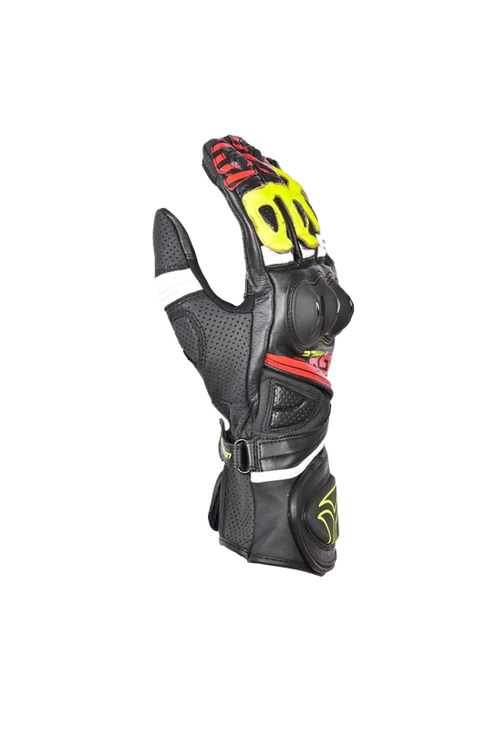 R-tech GP Racing  Guanti da corsa da uomo NERO/GIALLO 