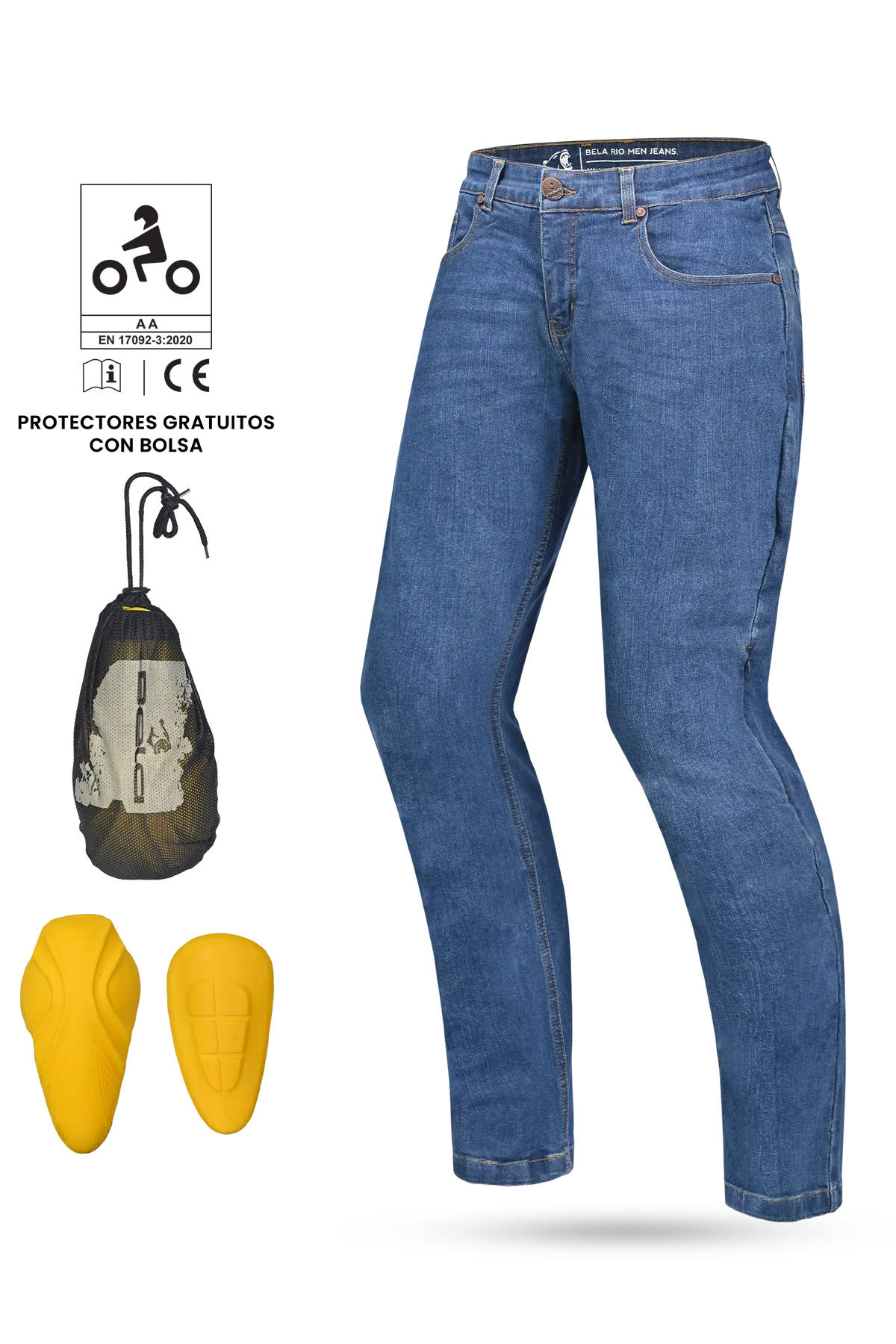 BELA Rio uomo cucitura interna 32 Pantaloni blu 