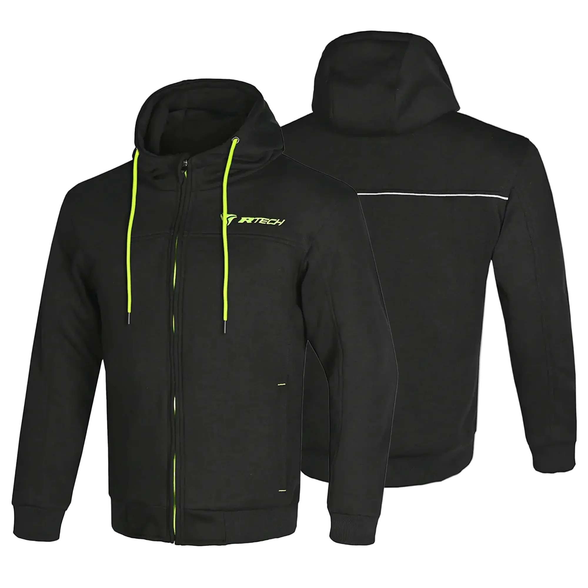R-TECH Suspention Felpa cappuccio protezione Nero/Giallo 