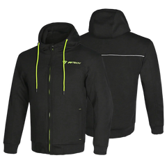 R-TECH Suspention Felpa cappuccio protezione Nero/Giallo 
