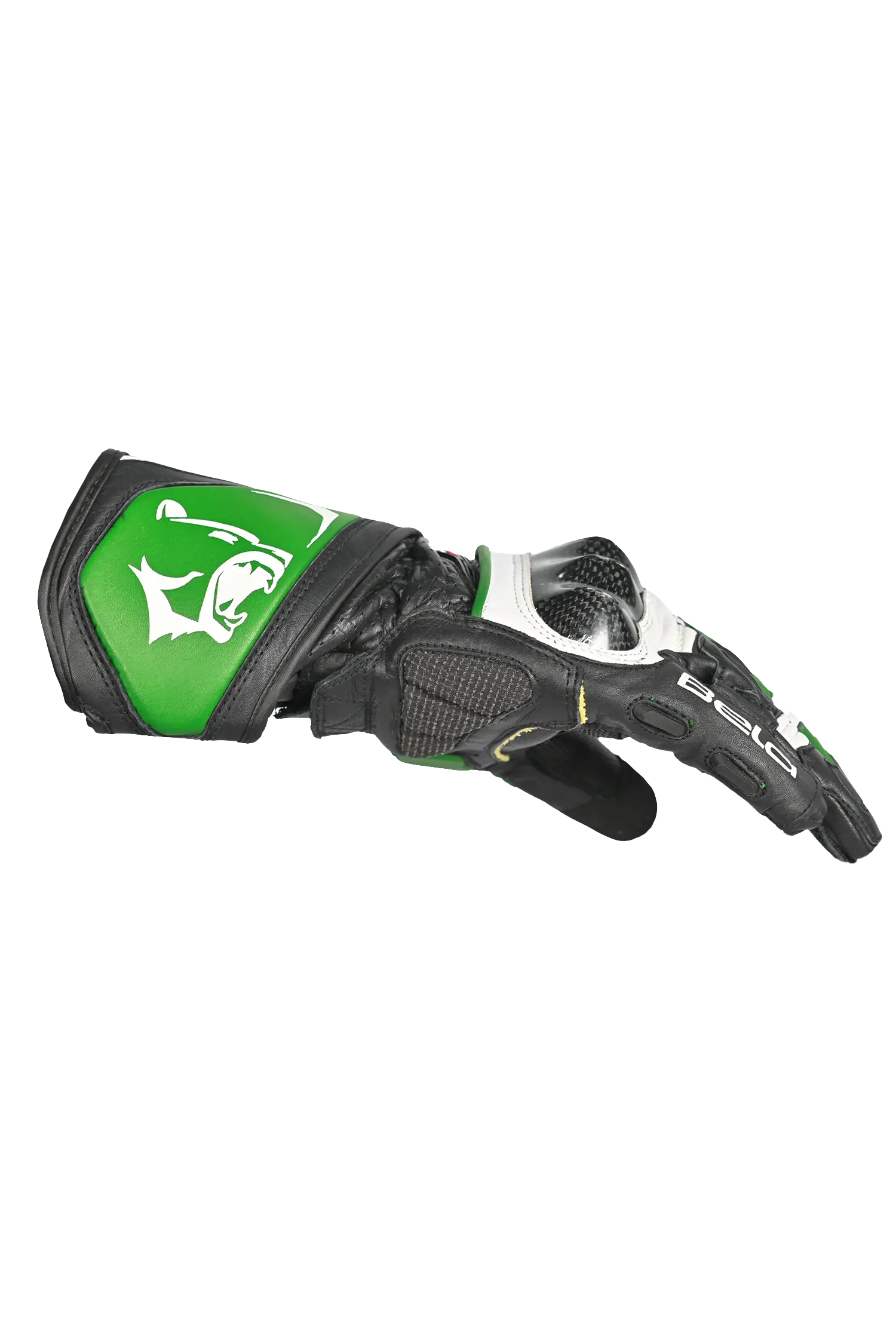 Bela Rocket Long Nero/verde Guanto da Motociclista 