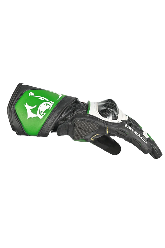 Bela Rocket Long Nero/verde Guanto da Motociclista 