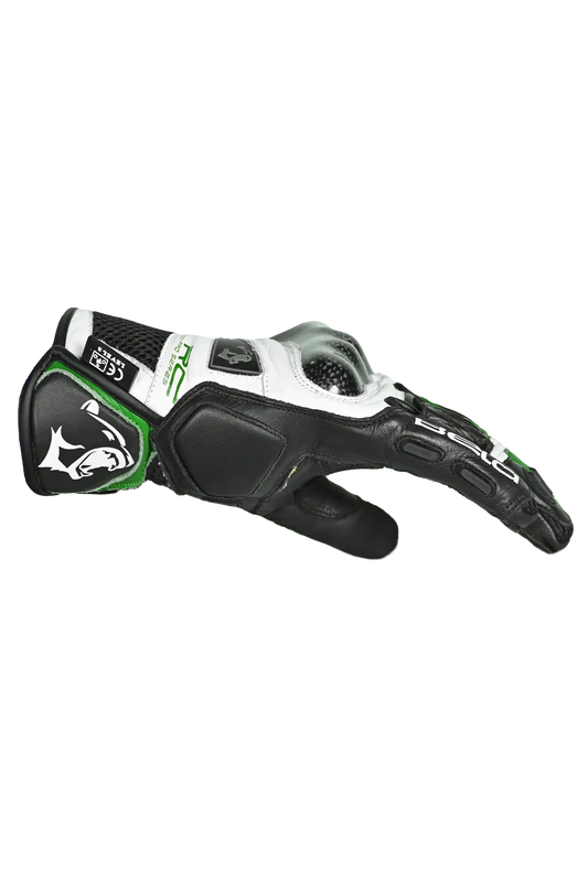 Bela Rocket Short verde Guanto da Motociclista 