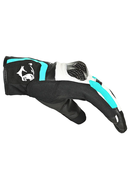 Bela Air Flow Donna Guanti moto estivi Nero / Terquise 