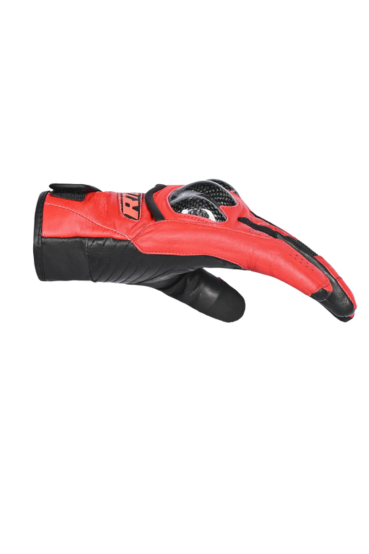 R-Tech Falcon Guanti Per Moto Nero Rosso 